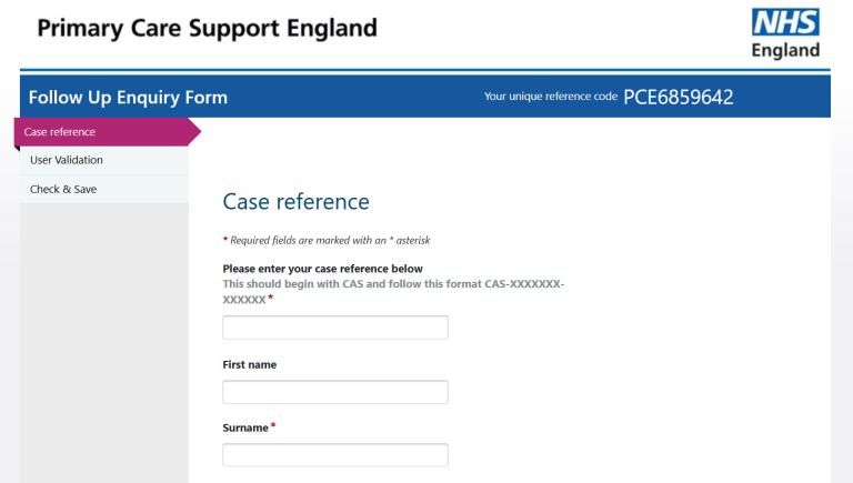 Follow up enquiry form