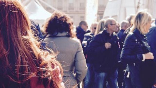 Group of people walking in the street
